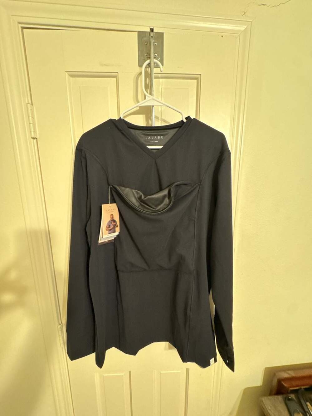 Lalabu Dad Shirt Long Sleeve Babywearing Shirt Black X-Large New with Tags